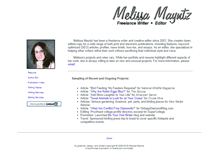 Tablet Screenshot of melissamayntz.com